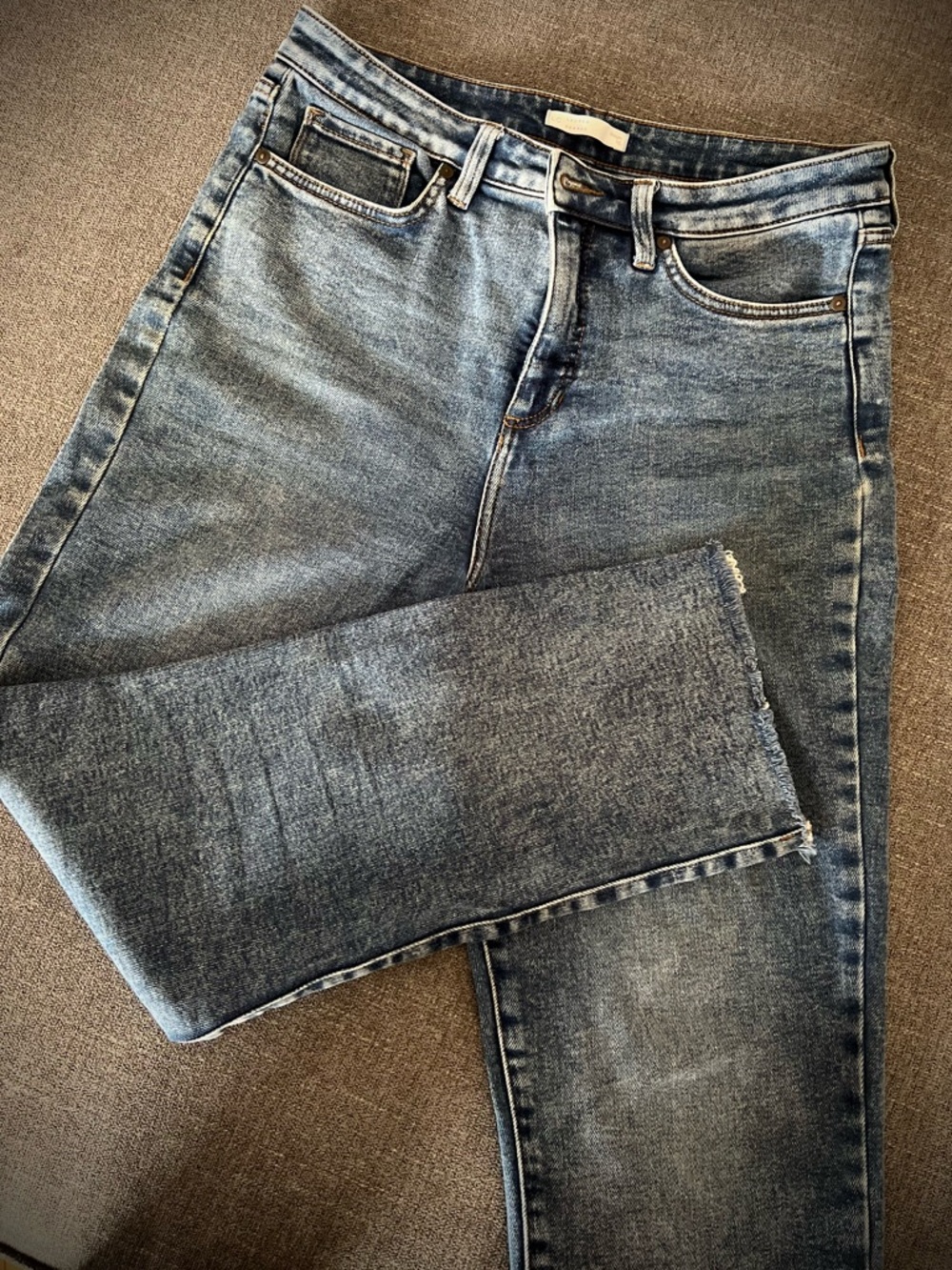 LC Lauren Conrad Women’s Slim Straight Washed Blue Jeans